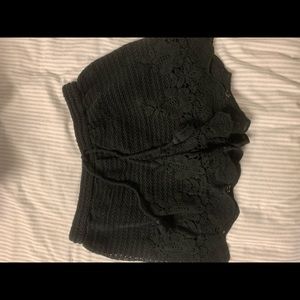 Abercrombie and Fitch Black Crochet shorts